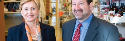 Hedvig Hricak (left) and David Scheinberg are members of the new Nanotechnology Center's executive committee, which Dr. Scheinberg chairs.